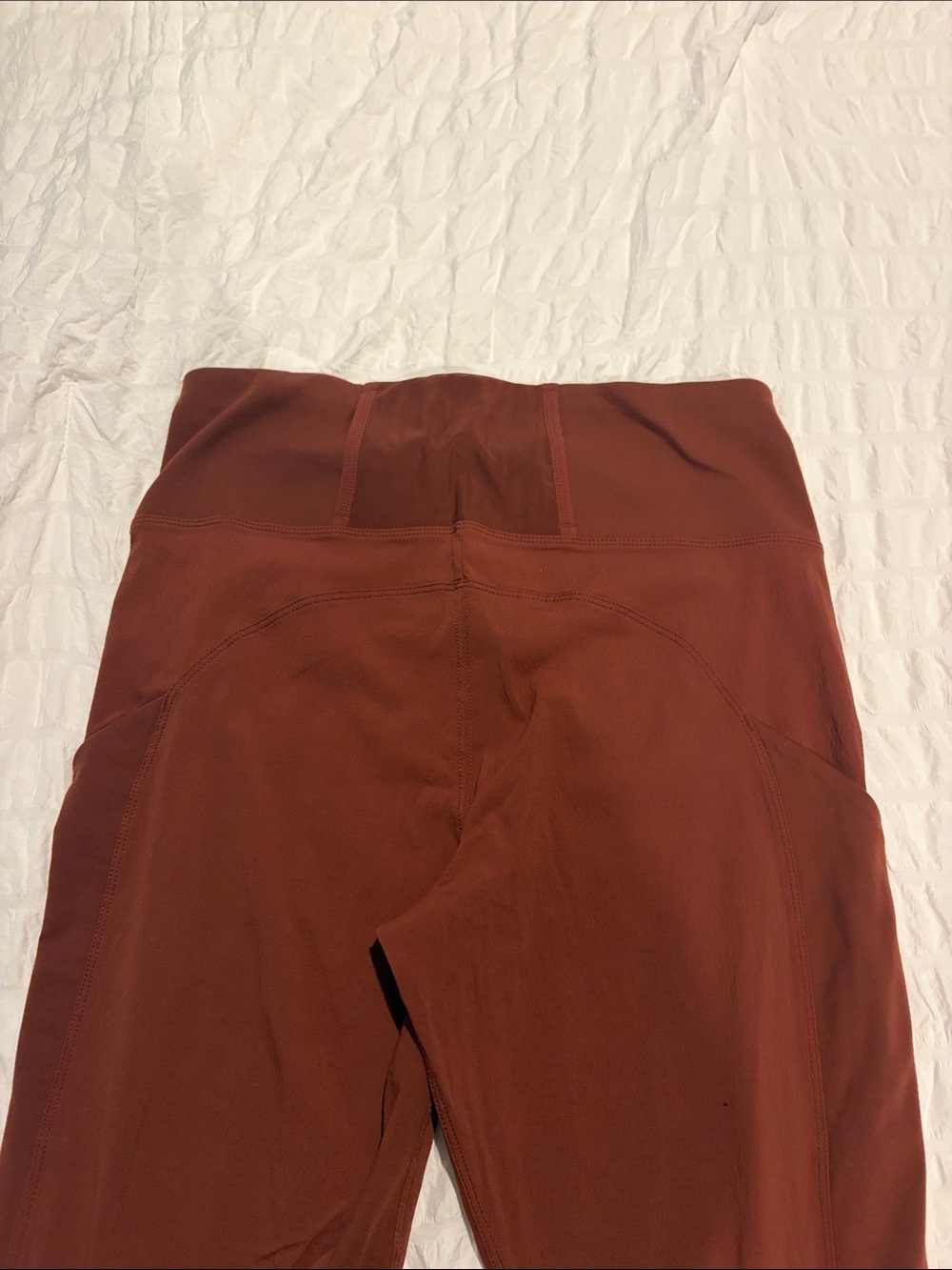 Athleta Rust High-Rise Wind Pants/Leggings  with Side Pockets - Picture 6 of 7